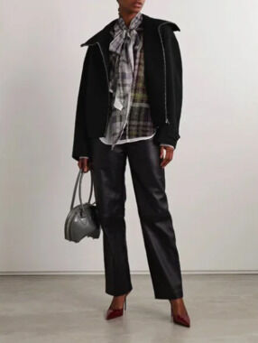 ACNE STUDIOS  Black Wool Zip Jacket